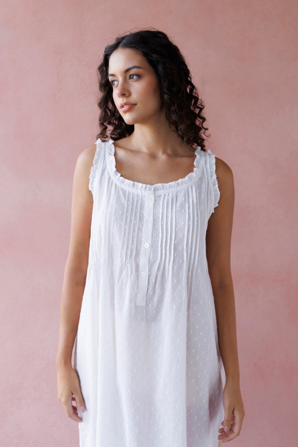 Jasmine Organic Cotton Nightie - Ivory